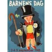 Barnens dag 1948, affisch 21x30cm